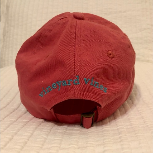 Vineyard Vines Pastel Red Strap Back Cap Adjustable - Picture 3 of 5